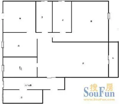 中海国际社区橙郡二期户型图&nbsp;3室2厅2卫1厨 0.00㎡